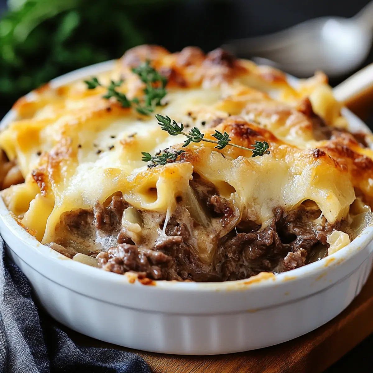 French Onion Beef Casserole