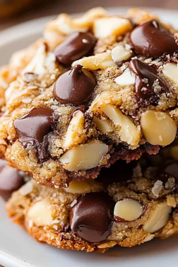 Chocolate Coconut Cookies with Almonds