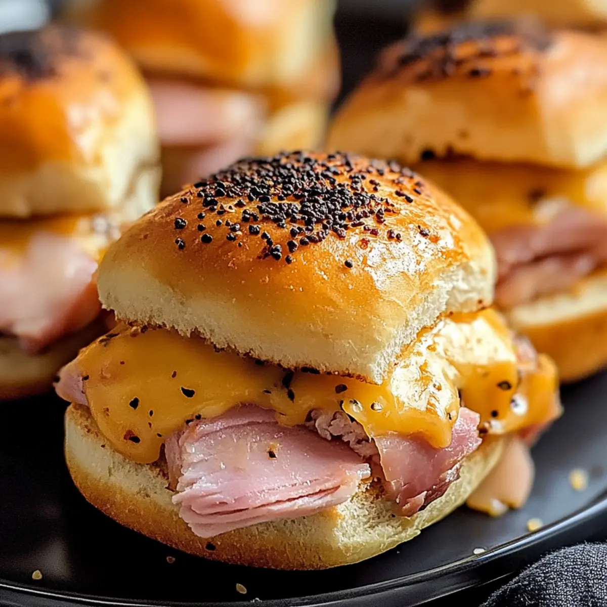 Holiday Hot Ham and Cheese Sliders