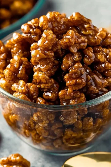 Quick Toffee Candied Walnuts
