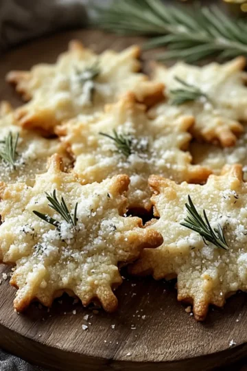 Rosemary-Parmesan Snowflake Cookies