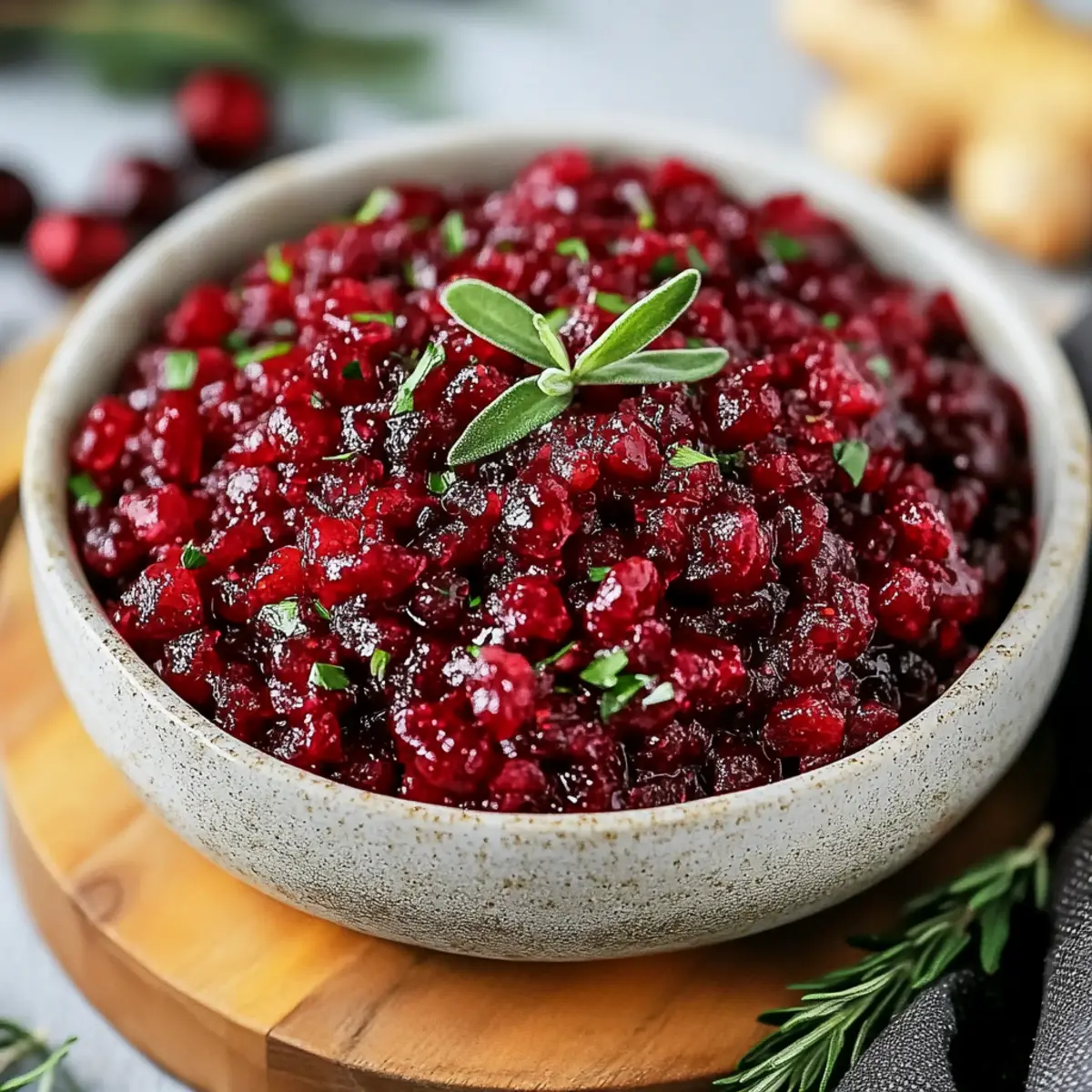 Holiday Gingery Cranberry Salsa