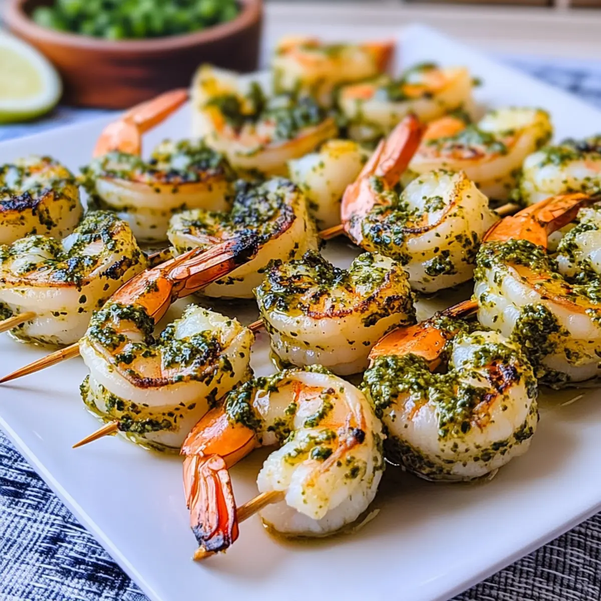 Pesto Grilled Shrimp