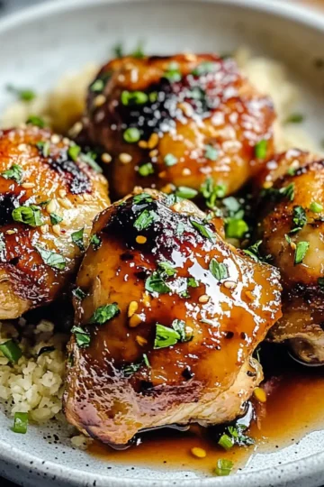 Honey Garlic Chicken Thighs