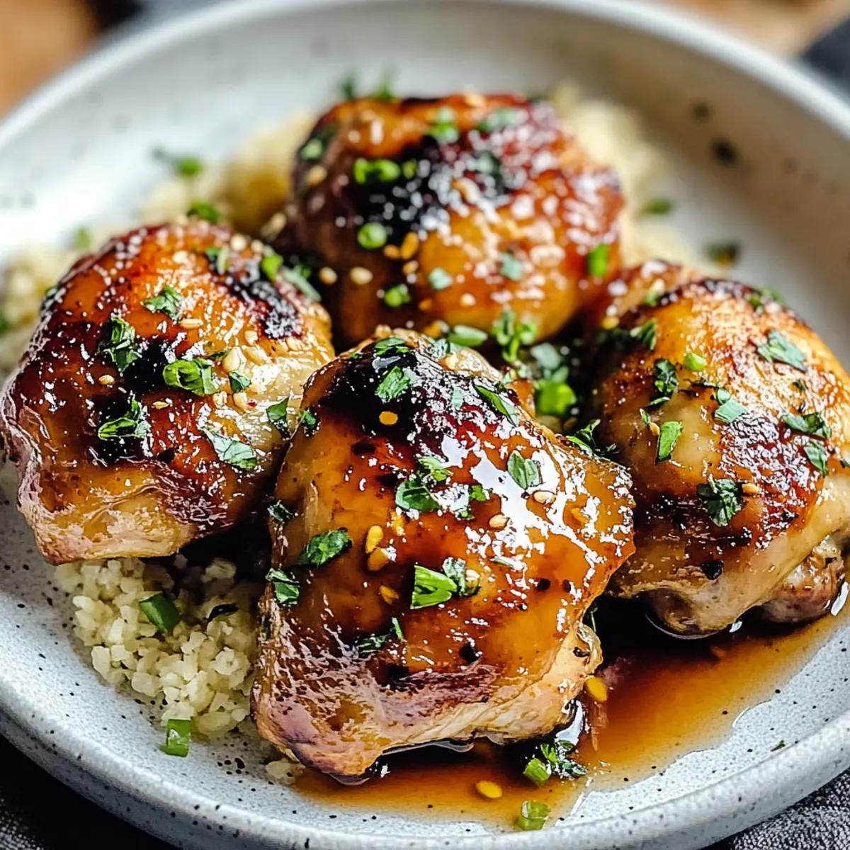 Honey Garlic Chicken Thighs