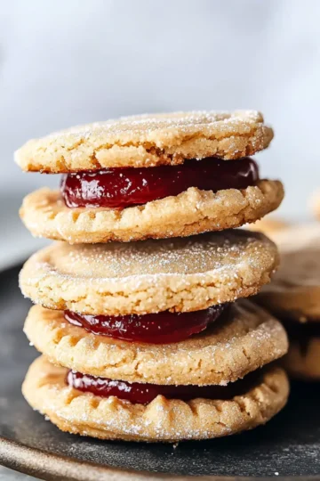Peanut Butter and Jelly Cookie Sandwiches