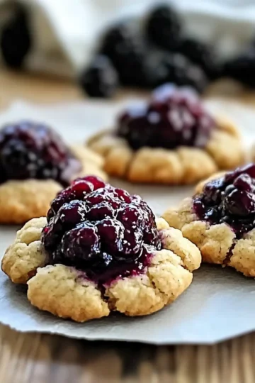 Blackberry Jam Thumbprint Cookies