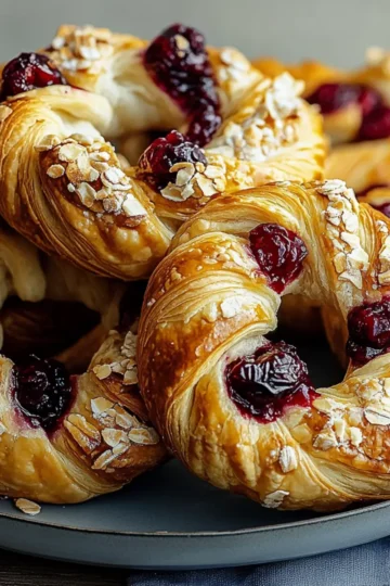 Cranberry-Feta Puff Pastry Wreaths