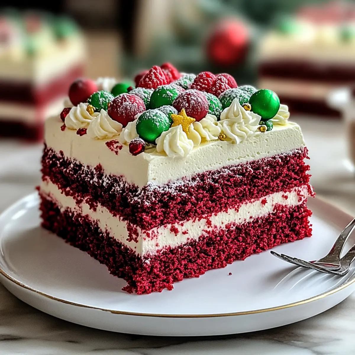 Christmas Red Velvet Layered Cake