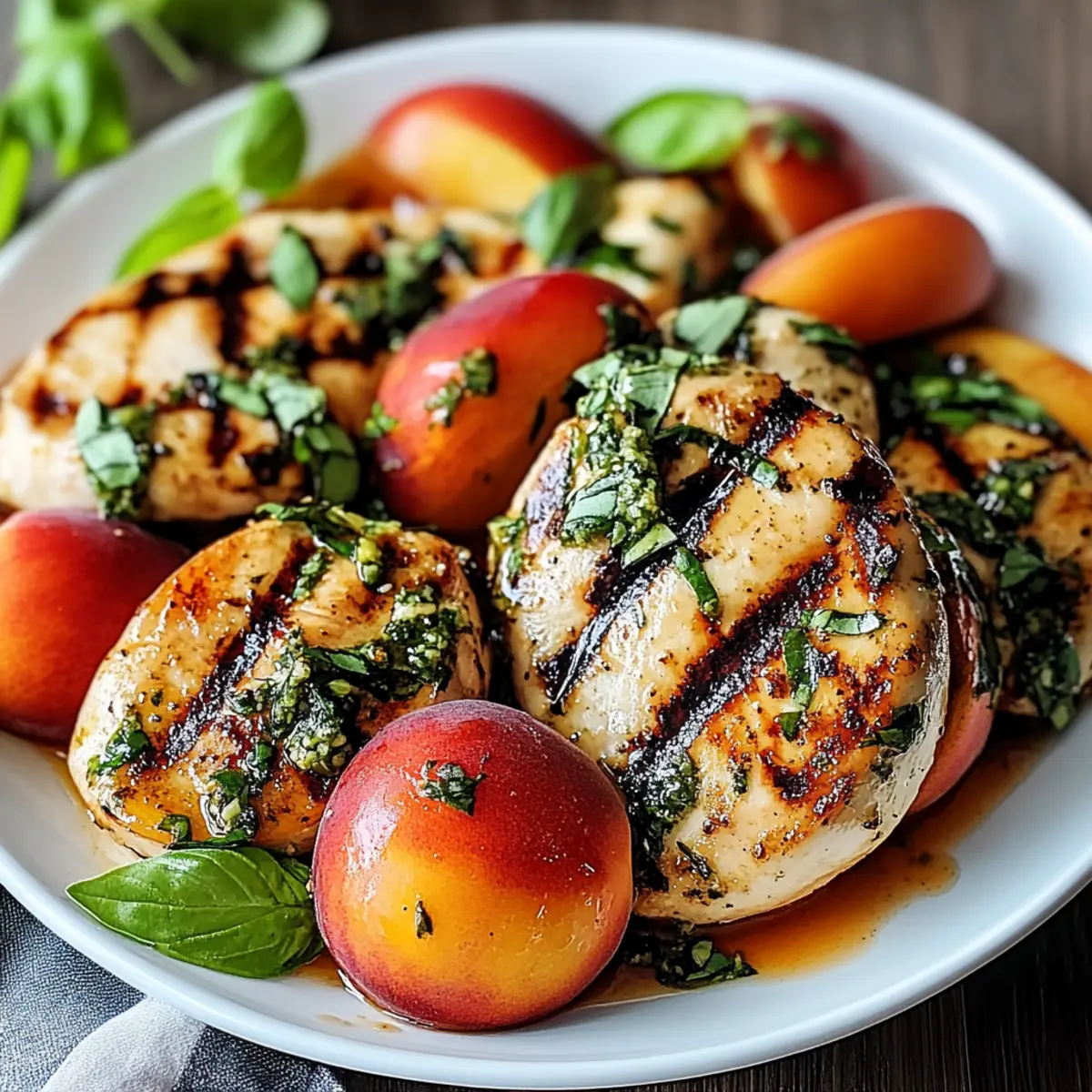 Peach Caprese Grilled Chicken