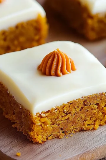 Pumpkin Bars with Cream Cheese Frosting