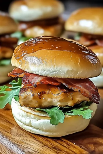 Maple Chicken Bacon Sliders