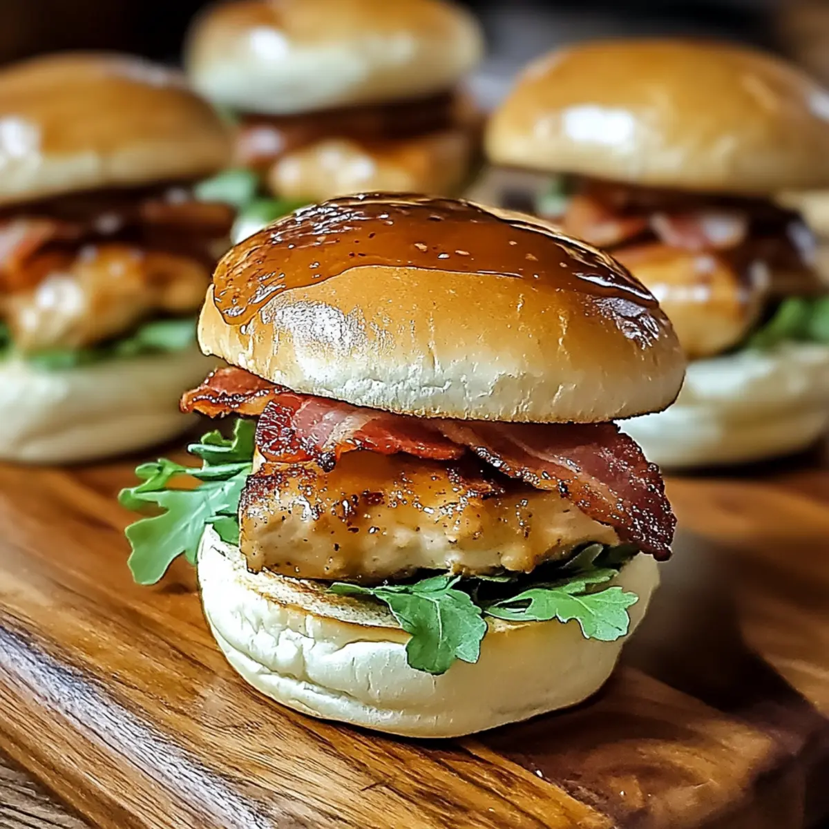 Maple Chicken Bacon Sliders