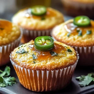 Honey Jalapeno Cornbread Muffins