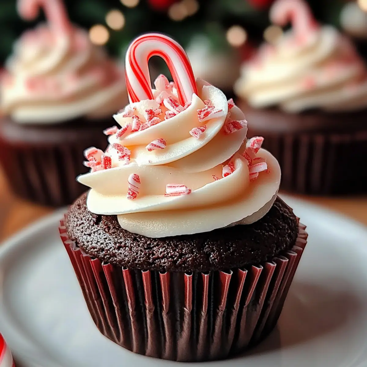 Christmas Chocolate Peppermint Cupcakes