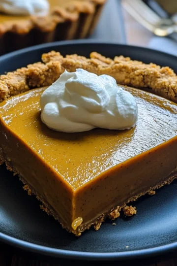 Pumpkin Pie with Gingersnap Crust