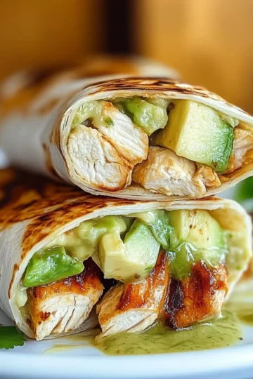 Chicken and Avocado Burritos