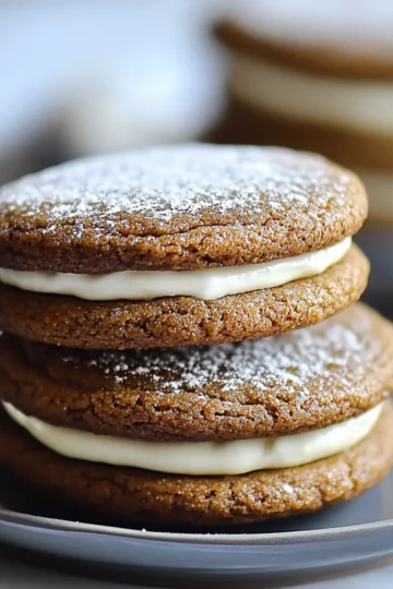 Ginger Molasses Sandwich Cookies