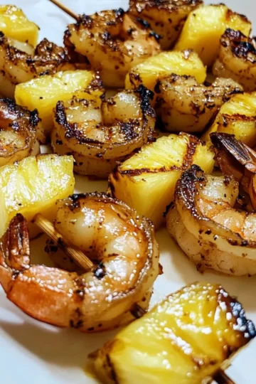 Grilled Shrimp & Pineapple Skewers