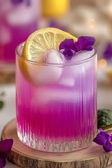 Christmas Violet Lemonade (No Alcohol)