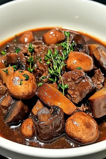Slow Cooker Beef Burgundy with Mushrooms