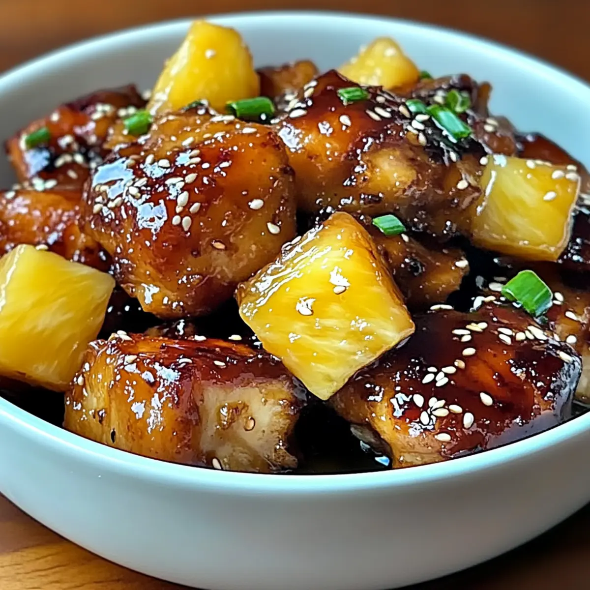 Sticky Pineapple Chicken Thighs