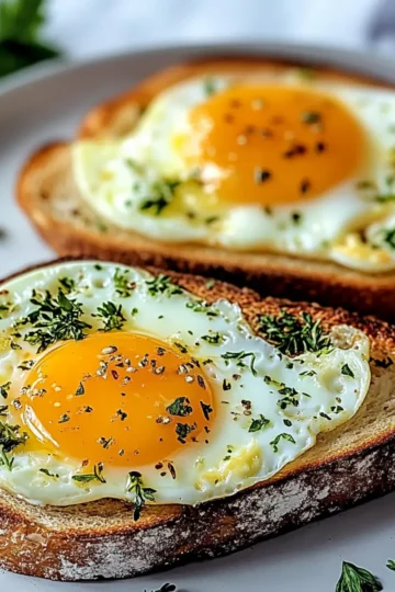 Egg Cheese Herb Toast