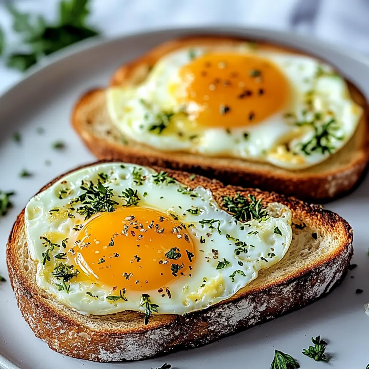 Egg Cheese Herb Toast