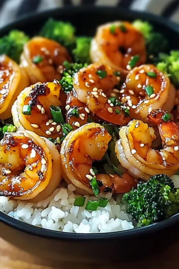Honey Garlic Shrimp Bowls