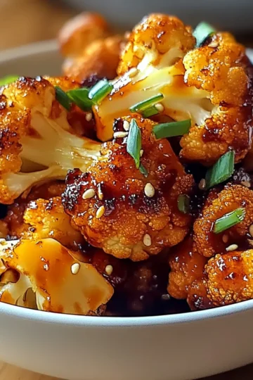Sweet and Spicy Baked Cauliflower