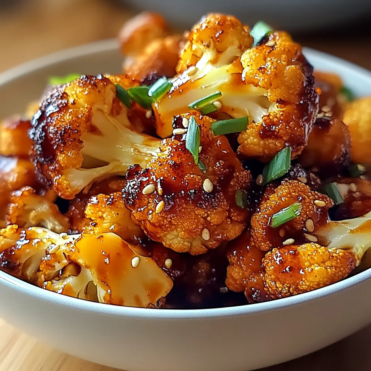 Sweet and Spicy Baked Cauliflower