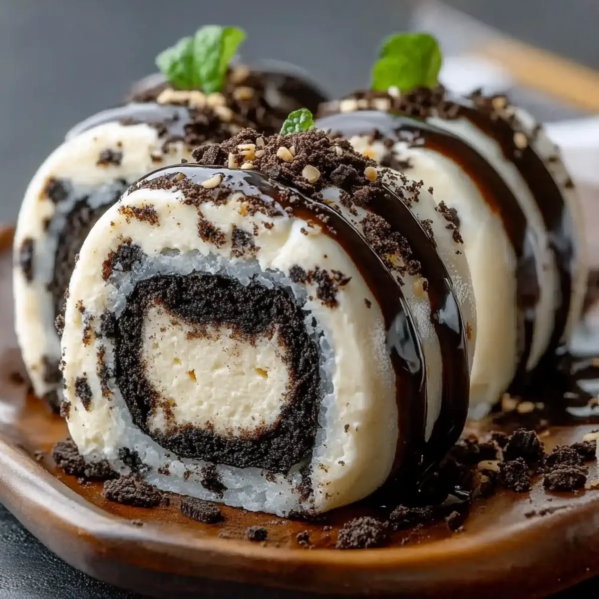 Oreo Cream Cheese Cheesecake Sushi Roll