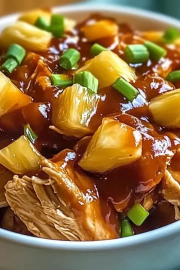 Crockpot Pineapple BBQ Chicken