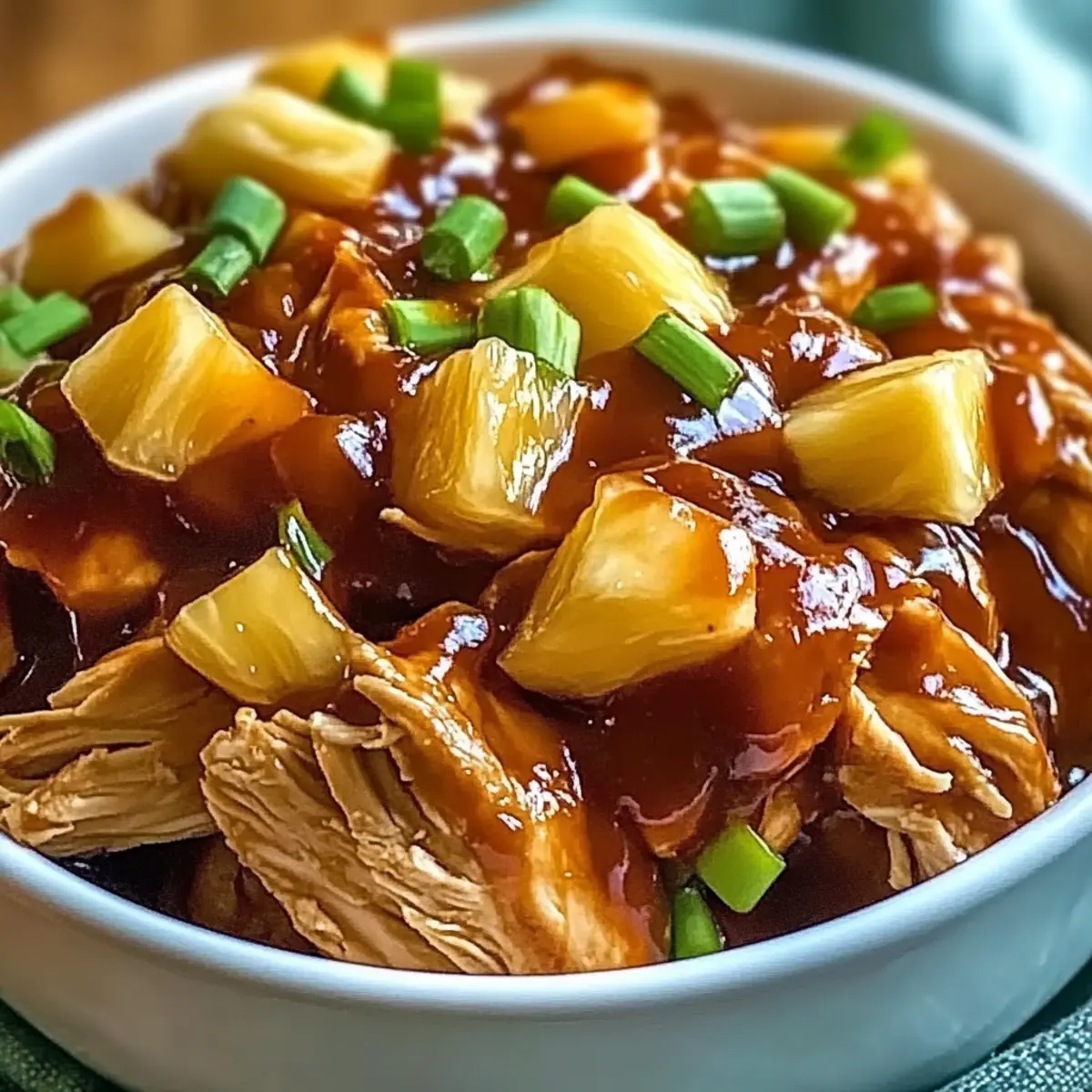 Crockpot Pineapple BBQ Chicken