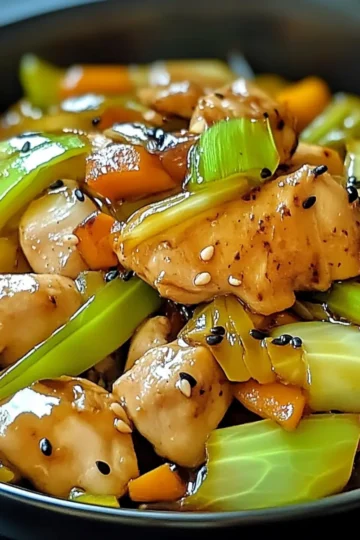 Chinese Chicken and Cabbage with Savory Soy Sauce