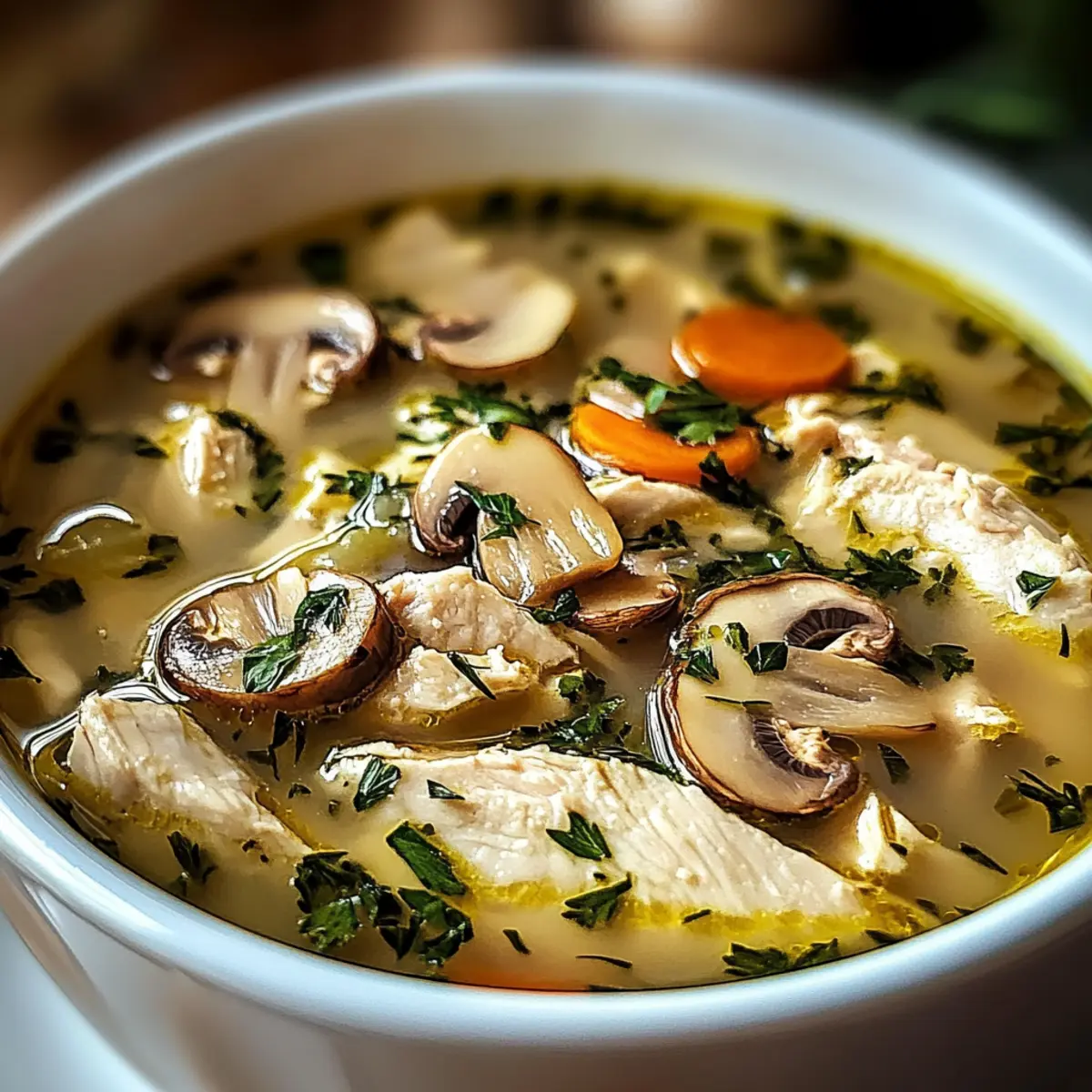 Rotisserie Chicken Mushroom Soup