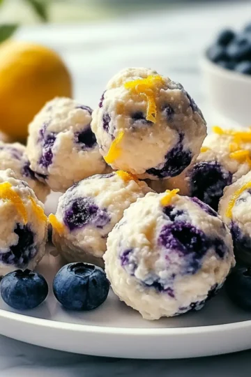 Blueberry and Lemon Zest Cottage Cheese Bites