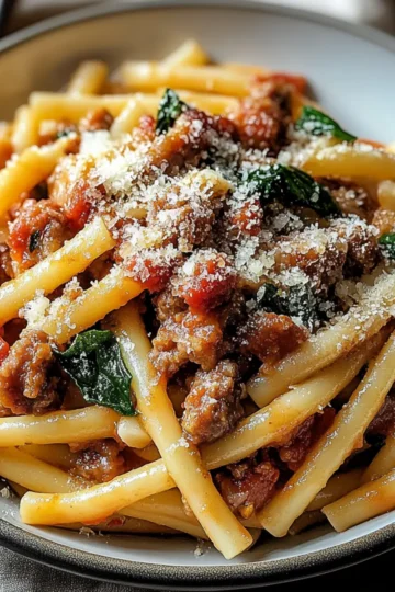 Tuscan Sausage Pasta