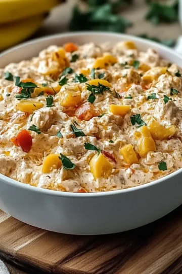 Creamy Banana Pepper Chicken Dip