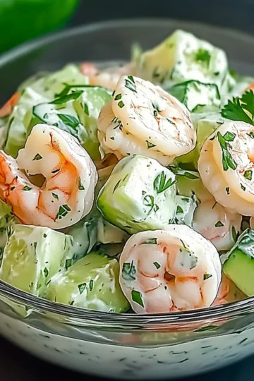 Creamy Cucumber Shrimp Salad