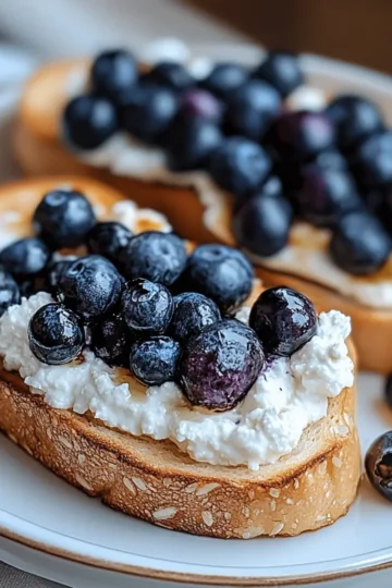 Blueberry Cottage Cheese Toast