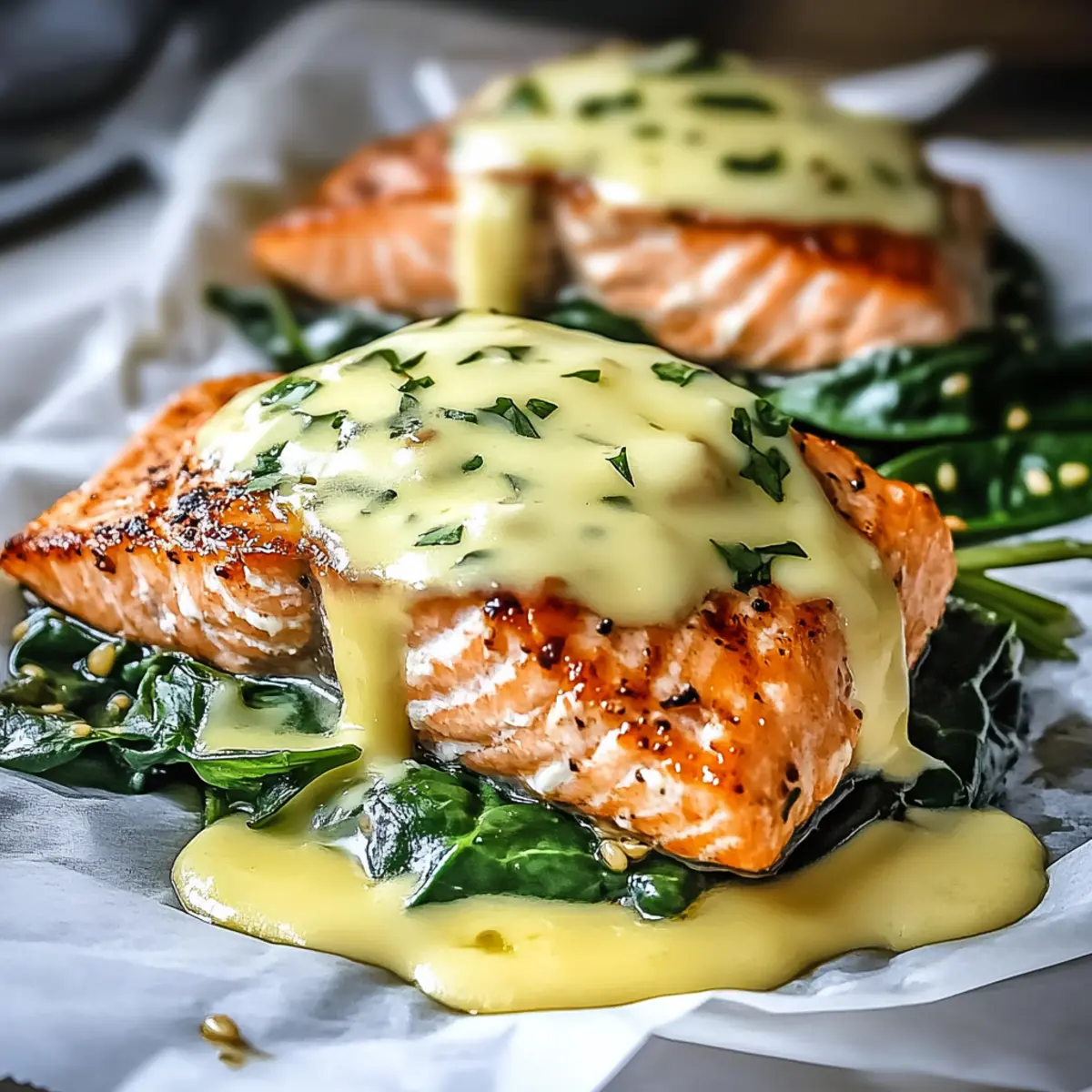Salmon with Spinach and Mozzarella