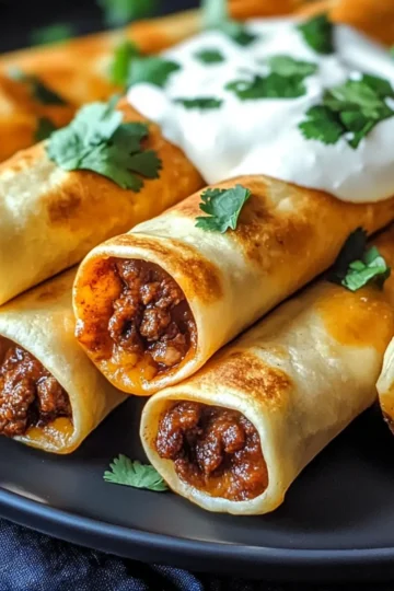 Crispy Cheesy Beef Taquitos