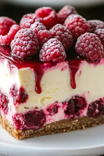 White Chocolate Raspberry Cheesecake
