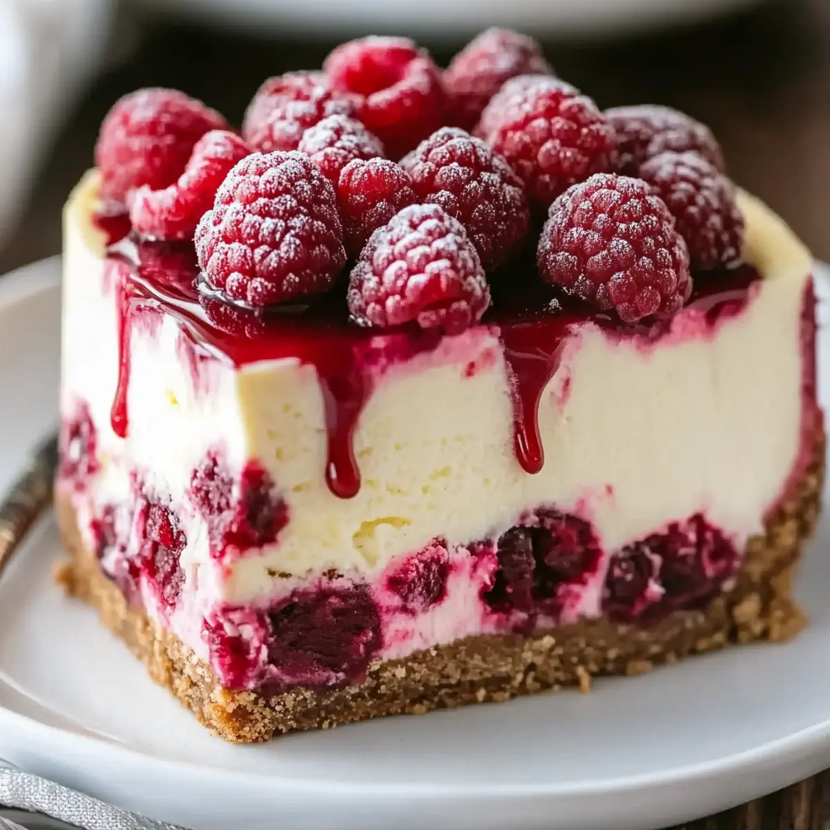 White Chocolate Raspberry Cheesecake