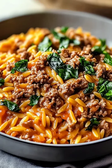 Ground Beef Orzo