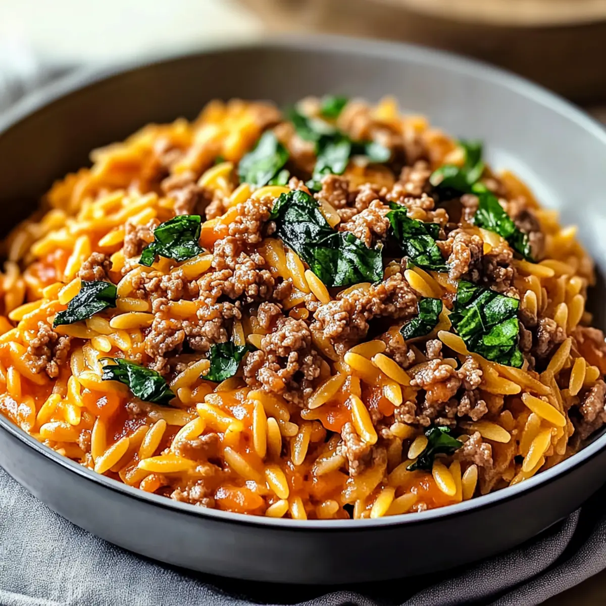 Ground Beef Orzo