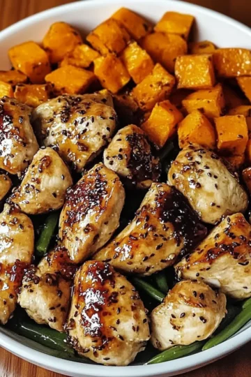 Honey Garlic Chicken and Sweet Potato Recipe