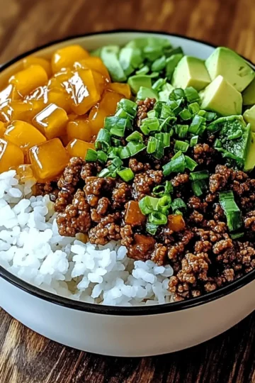 Ground Beef Hot Honey Bowl