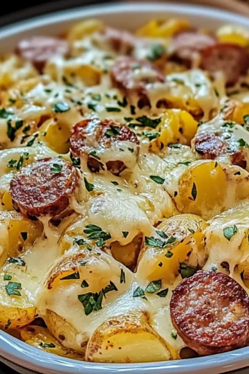 Cheesy Ranch Potatoes and Smoked Sausage
